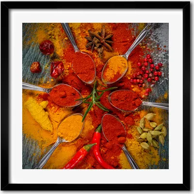 Produktbild von Bild - 50 cm x 50 cm - MDF - Rahmen, Wandkunst - Gewürze