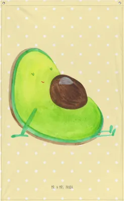 Produktbild von Mr. & Mrs. Panda Wandteppich Avocado Schwangerschaft - Gelb Pastell - Geschenk, Wandbehang, Boho, Liebe, Gobelin, Schwanger, Baby, Tapestry, Wandbild