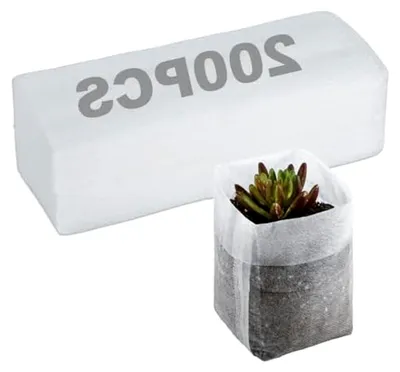 Produktbild von 200 Stück Pflanzbeutel, 16x20cm Biologisch Abbaubare Wachstumsbeutel für Setzlinge