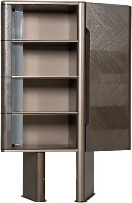 Produktbild von Casa Padrino Luxus Vitrine Dunkelbraun / Bronze 105,95 x 48,15 x H. 170 cm - Vitrinenschrank mit Tür - Hotel Möbel - Luxus Möbel - Luxus Kollektion