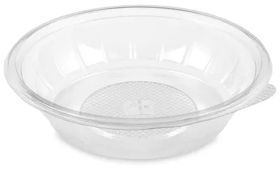 Produktbild von 250x Salatschalen rund Ø 23 x 5,1 cm klar 1000 ml (PET)