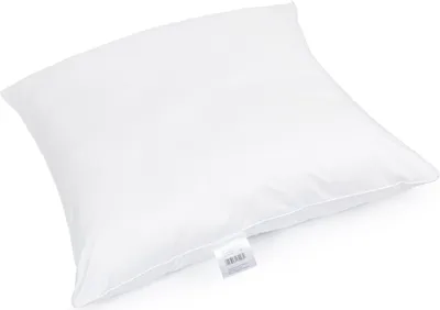 A white pillow on a white background.