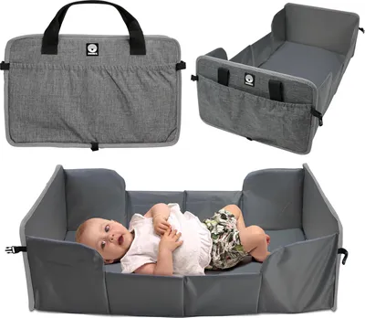 Produktbild von Reisebett für Baby - leicht und kompakt - 1 Stück - schwarz - 100% Polyester