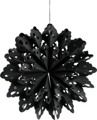 Produktbild von Schwarze Gothic Deko Schneeflocke 40cm