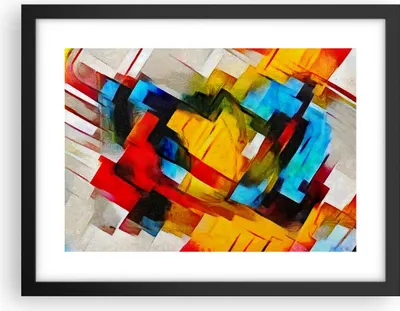 Produktbild von Gerahmtes Poster - Schwarzer Rahmen - Abstraktion modern - 40x30 cm - Wand Bild - Wanddeko - Wandbilder - Kunstposter - Wandposter - Bilderrahmen - Bilder - Kunstdruck - Wandbild - P2BAA40x30-3451