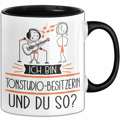 Produktbild von Tonstudio-Besitzerin Tasse Geschenk Ich Bin Tonstudio-Besitzerin Und Du So Geschenkidee Lustiger Spruch Becher (Schwarz)