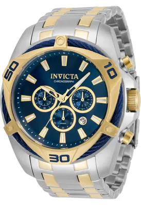 Produktbild von Invicta Bolt 34125 Herrenuhr - Quarzwerk - Edelstahl mit blauem Zifferblatt - 50 mm