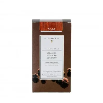 Produktbild von KORRES Arganöl Advanced Colorant - Permanente Haarfarbe 77.44 Intensiv Kupferblond