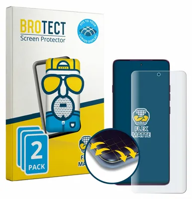 Produktbild von 2x BROTECT Fullscreen Schutzfolie für Motorola Edge 60 Pro Displayschutz Folie Fullcover Matt Entspiegelungsfolie