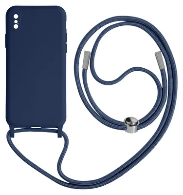 Produktbild von Avizar, Schutzhülle mit 80cm langer Nylonkette für Apple iPhone X / XS, Blau