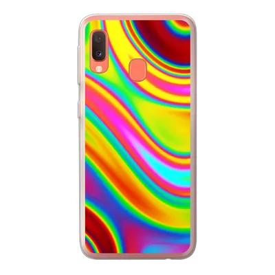 Produktbild von MuchoWow® Handyhülle Schutzhülle Hülle für Samsung Galaxy A20e Kunst - Wellen - Farben - Psychedelisch Silikon Softcase Handy Hülle - Abdeckung
