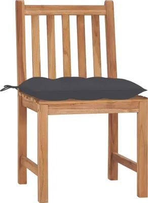 Produktbild von vidaXL Gartenstühle 2 Stk. mit Kissen Massivholz Teak