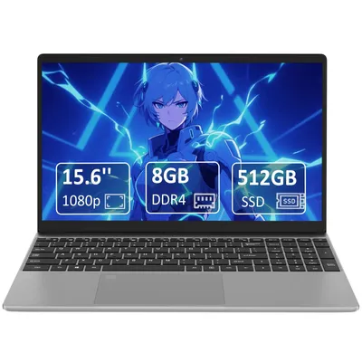 Produktbild von Molegar 15.6 Zoll Laptop Computer mit ,16GB DDR4 1TB SSD, Intel N95 Quad-Core (bis 3.4GHz), 15.6'' 1080P FHD IPS, 44WH Akku, 2.4/5G WiFi