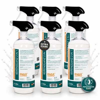 Produktbild von INOX® 6x1L Reifenglanz 2:1 Kunststoffpflege & Gummipflege Reifenpflege Reiniger