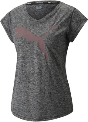 Produktbild von PUMA Train Favorite Heather Cat Trainingsshirt Damen puma black heather/filled cat XS