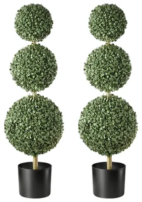 Obrázok produktu pre VEVOR Umelá rastlina, 2 kusy. Umelý boxwood s plastovým kvetináčom, výška 914 mm