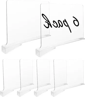 Produktbild von Famanu Acrylregaltrenner - Kleiderschrankorganizer - Transparent - 6 Stück