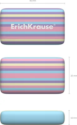 Produktbild von Radiergummi weich 4,4 x 2,5 x 1 cm Pastellfarben 1 Stück