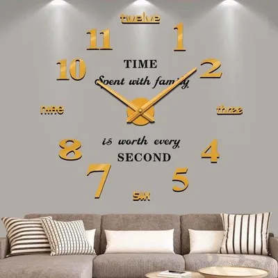 Image de Horloge murale moderne, décoration 3D pour la maison ou le bureau