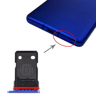 Produktbild von SIM Karten Halter + SIM Karten Halter für OnePlus 8 Pro Blau Schlitten Tray Neu