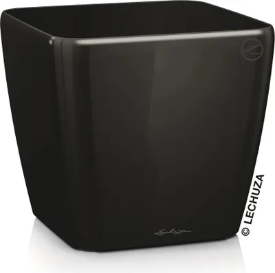 Zdjęcie produktu dla Donica Doniczka Lechuza Do Domu Na Taras QUADRO LS 43/43/40 czarny połysk