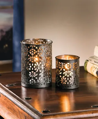 Produktbild von Metall-Windlicht "Paisley", 2er Set