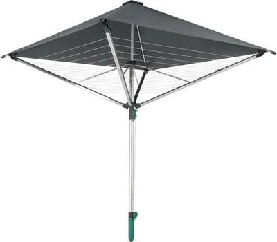 Image de Séchoir Parapluie Leifheit LinoProtect 400, 40m Étendage, Toit Étanche, Gris