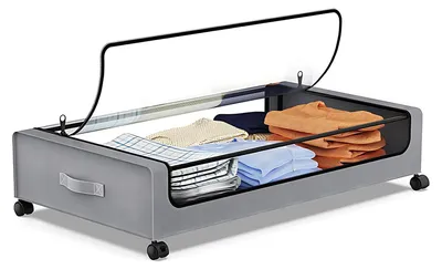 Obrázek produktu pro Úložné boxy pod postel s víkem a kolečky