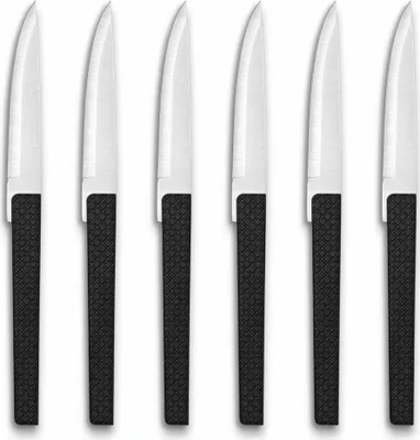 Image de Comas couteau à steak Black Willow set de 6, couteau à viande avec manche structuré, acier inoxydable, ABS, noir, 22.6 cm, 3110