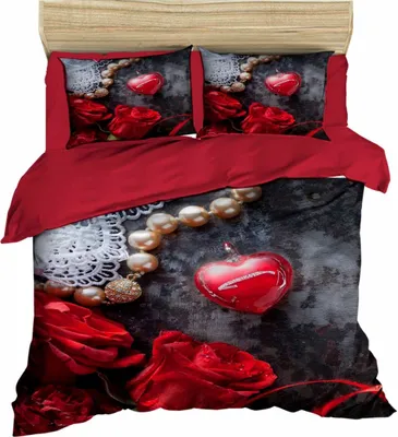 Produktbild von L'Essentiel Linge de Maison, 171, King-Size-Bettbezug-Set (FR), 100 % POLYESTER-MICROSATIN, Rot, 240 x 220 cm