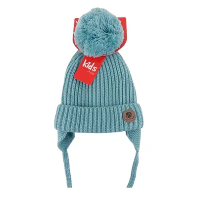 blaue Bommelmütze