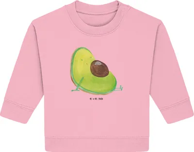 Produktbild von Mr. & Mrs. Panda Organic Baby Pullover Avocado Schwangerschaft 24. - 36. Monat - Baumwolle Pink - Geschenk, Wunder, Liebe, Geburt, Bullover