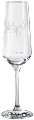 Produktbild von Mr. & Mrs. Panda Sektflöte Spinne Agathe Motivation - Transparent - Geschenk, Champagnerglas, Glas, Vertrauen, Trinkglas, Liebe, Sektglas mit Gravur, Sektkelch, Glück