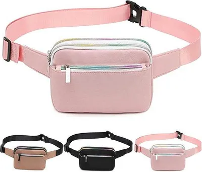 Produktbild von Famanu Bauchtasche stilvoll, verstellbare Crossbody-Bauchtasche - Rosa