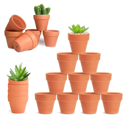 Immagine prodotto di Omgoods - Set di 15 vasi in terracotta con fori di drenaggio