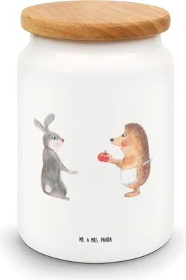 Produktbild von Mr. & Mrs. Panda behälter Hase Igel - Weiß - Geschenk, Lustige Sprüche, Trennungsschmerz, Teedose, Keksdose, Dose, Trösten, Aufbewahrungsdose, leckerlidose, Liebe Spruch