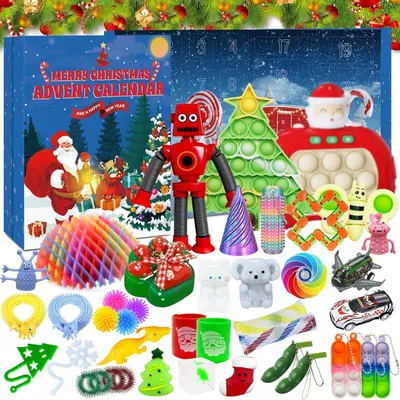 Productafbeelding van Adventskalender 2025: Set met fidget-speeltjes, aftelkalender, stressverminderend
