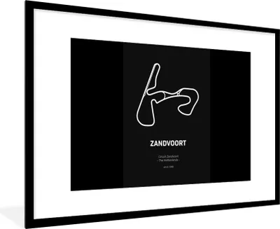 Produktbild von MuchoWow® Gerahmtes Poster Zandvoort - Formel 1 - Schwarz 90x60 cm - Poster mit Schwarzem Bilderrahmen Wandposter Rahmen Foto Bilder - Wanddekoration - Fotos
