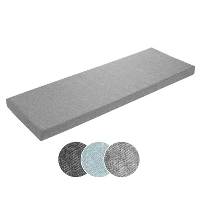 Immagine prodotto di Cuscino per panca 140 x 50 cm, grigio chiaro, lato inferiore antiscivolo, cuscino per davanzale, rivestimento lavabile, sleepling