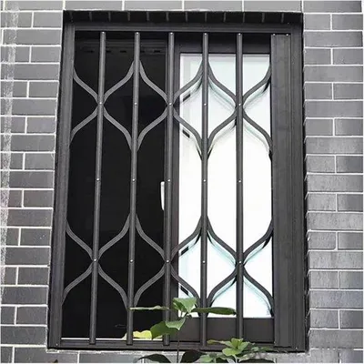 Produktbild von Fensterrost Sicherheit - Einziehbare Stangen - Einbruchschutz - 90-140 cm Breite - Grau