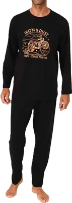 Produktbild von Normann Herren langarm Schlafanzug Pyjama mit Frontprint ; anthrazit , 48