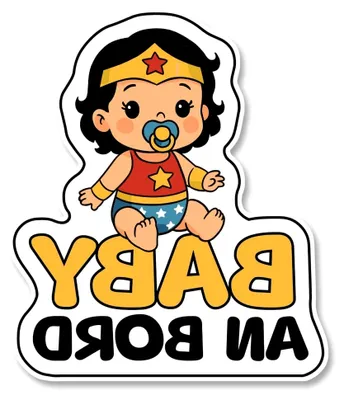 Produktbild von Aufkleber für Babys im Auto, Wetterfest und UV-beständig, Babyheldin