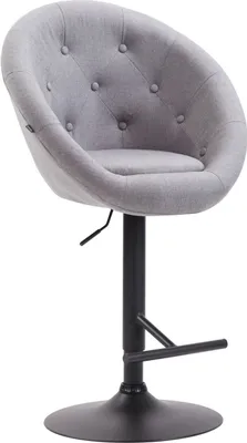 Produktbild von Barhocker London V2 Stoff schwarz grau