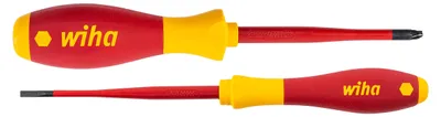 Immagine prodotto di Set di cacciaviti elettrici Wiha softfinish® slimfix, a taglio, plusminus/pozidriv, de 2 pezzi, in blister (36333)