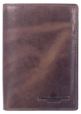 Zdjęcie produktu dla GREENBURRY Skórzany portfel Newport Wallet w kolorze ciemnobrązowym