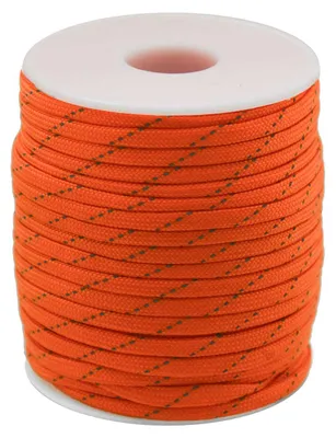 25 Meter Polyester-Schnur Reflektierende 4mm Universalseil Kordel Flechtschnur orange