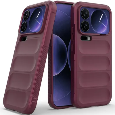 Produktbild von Handyhülle für Xiaomi 17 Pro Max Weich TPU Silikon Stossfest Anti-rutsch Hülle bordeaux