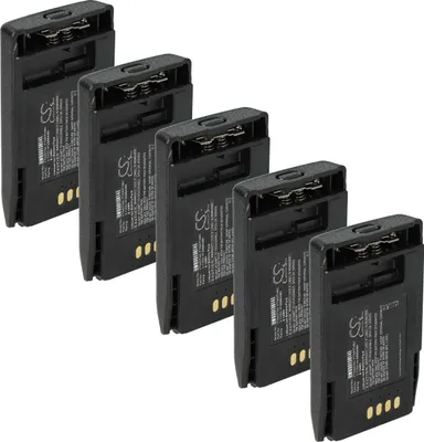 Produktbild von vhbw 5x Akku kompatibel mit Motorola MTP850S, MTP800, CEP400, PTX850, MTP850 Zeon Funkgerät, Walkie Talkie (2200 mAh, 3,7 V, Li-Ion)