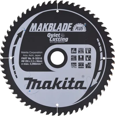 Produktbild von Makita Sägeblatt MAKBLADE+ 255x30x60Z
