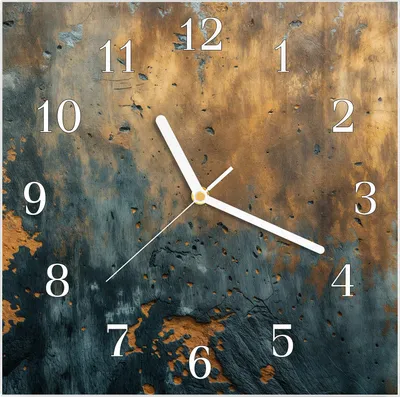 Produktbild von Wanduhr aus Glas mit Motiv verwitterte Wand- 30 x 30 cm - inkl. Aufhängesystem
